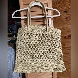 Abercrombie Straw Packable Tote